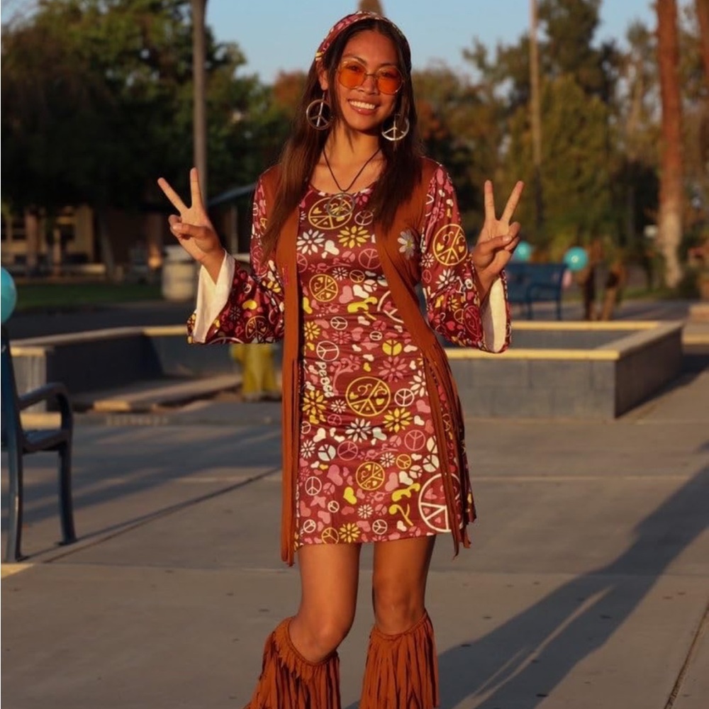 Bohemian Floral Brown Dress